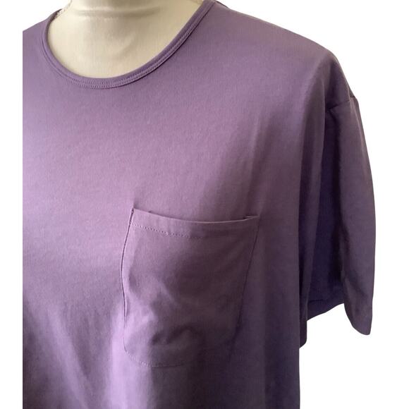 NWT! Johnny Was Calme Boxy Pocket Purple Casual Tee - Size Large - Picture 4 of 7